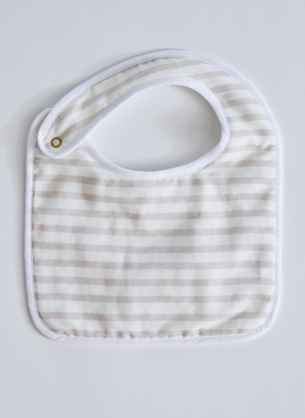 Sand & White Striped Bib