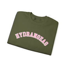 Load image into Gallery viewer, Pink andGreen HYDRANGEAS Sweatshirt
