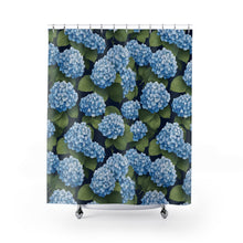 Load image into Gallery viewer, Hydrangea Blue Shower Curtains

