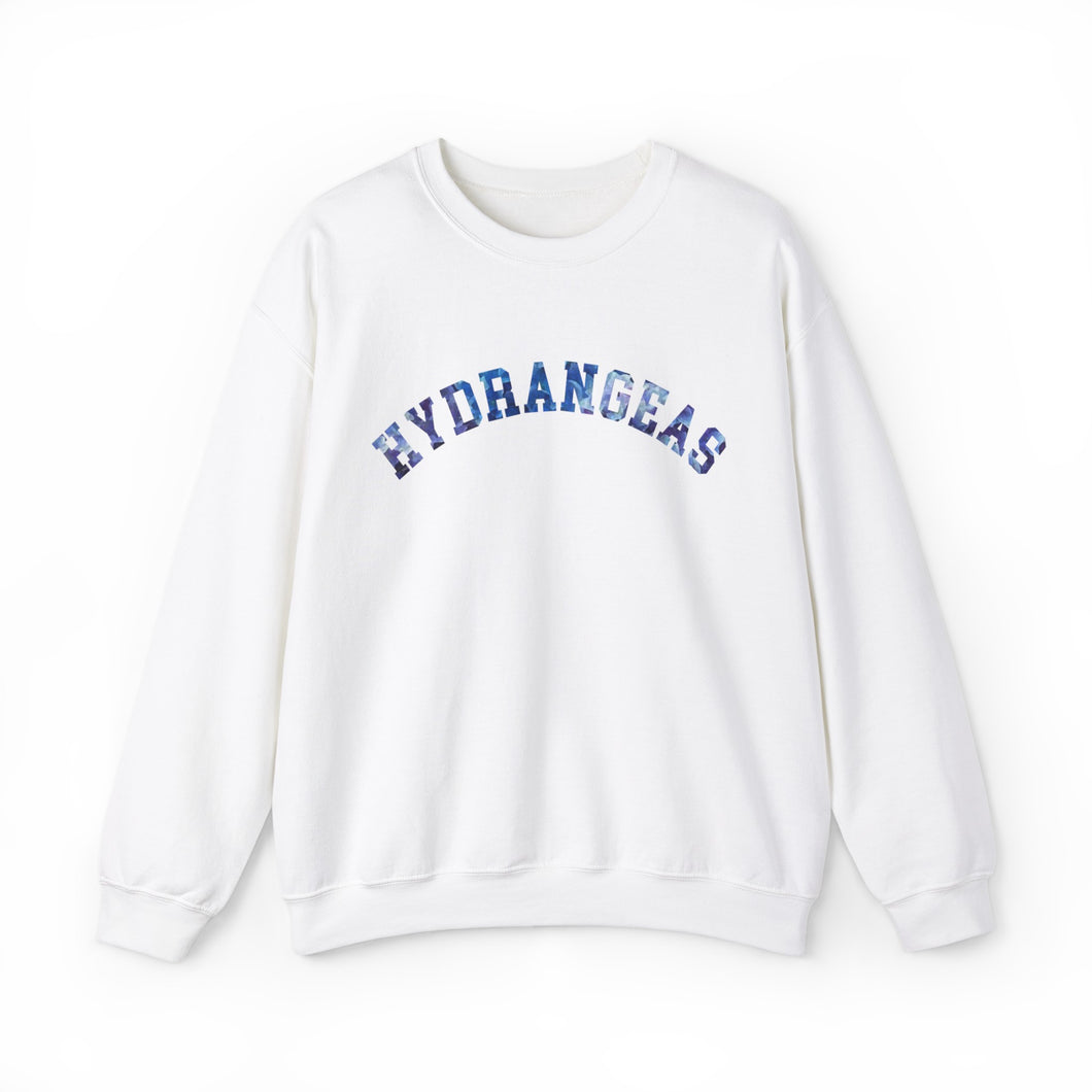 White Petals HYDRANGEAS Sweatshirt