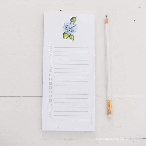 Watercolor Hydrangea List Pad | Finding Silver Pennies