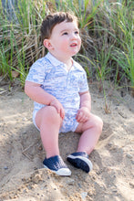 Load image into Gallery viewer, Beach Days Toile Boys Romper
