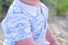 Load image into Gallery viewer, Beach Days Toile Boys Romper
