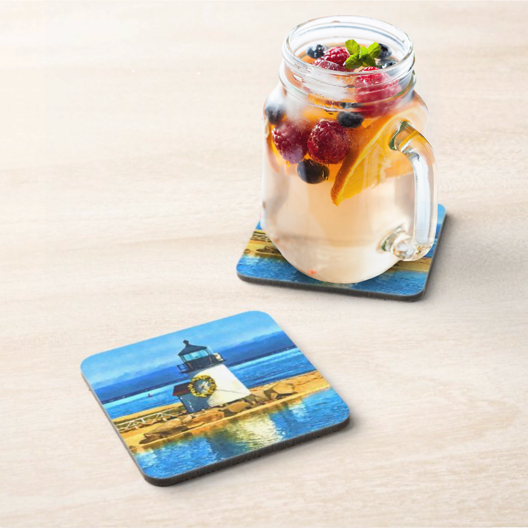 Nantucket Daffodil Coaster Set
