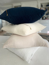Load image into Gallery viewer, Organic Muslin Throw Pillowcases - Gray Heron
