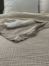 Load image into Gallery viewer, Summer Weight Organic Muslin King Blanket - Gray Heron
