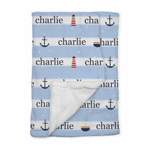 Load image into Gallery viewer, Personalized Baby Blanket | Ahoy!
