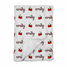 Load image into Gallery viewer, Personalized Baby Blanket | Cherries Jubilee
