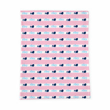 Load image into Gallery viewer, Personalized Baby Blanket | Whales Tale Pink

