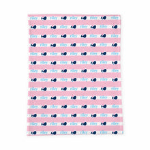 Load image into Gallery viewer, Personalized Baby Blanket | Whales Tale Pink
