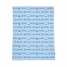 Load image into Gallery viewer, Personalized Baby Blanket | Regatta Blue
