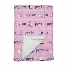 Load image into Gallery viewer, Personalized Baby Blanket | Regatta Pink
